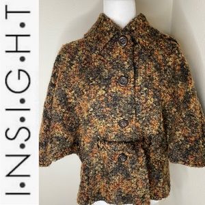 I-N-S-I-G-H-T Wool 3/4 Length Sleeve Jacket Duster
